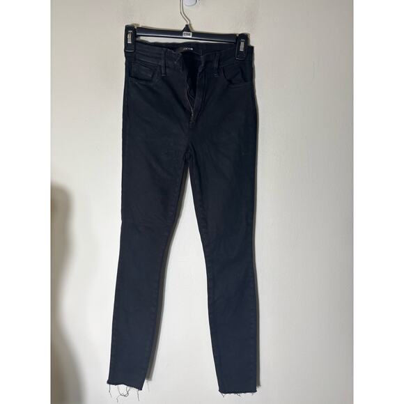 Joe's Jeans Denim - Joes Jeans Black Skinny Fit Frayed Hem Sz 24